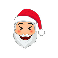 Emoji Santa Claus. Winter Holidays Emoticon. Santa Clause in mockery emoji icon