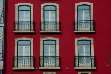 Fototapeta na wymiar Old Building facade in Lisbon, Portugal