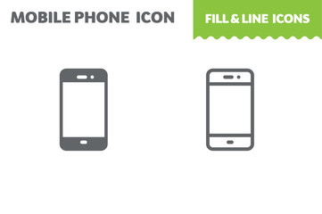 Smartphone icon, vector. Fill and line. Flat design. Ui icon