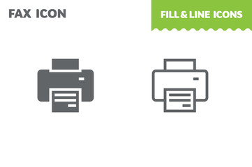 Printing profile icon, vector. Fill and line. Flat design. Ui icon