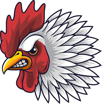 Chicken Rooster Head Mascot