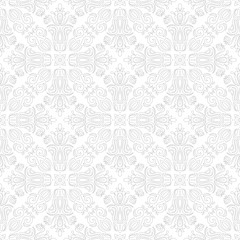 Orient vector classic pattern. Seamless abstract background with vintage silver elements. Orient background. Ornament for wallpaper and packaging