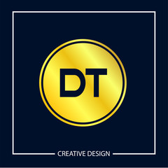 Initial Letter DT Logo Template Design Vector Illustration