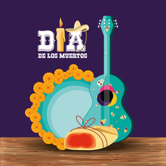 guitar instrument day of the dead party
