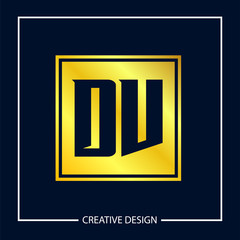 Initial Letter DV Logo Template Design Vector Illustration