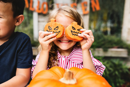 Little kids at Halloween party