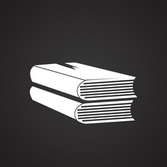 Book on black background icon