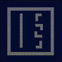 Greek Border Vector Template