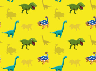 Dinosaurs Wallpaper Vector Illustration 11