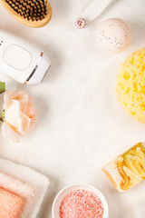 Modern photoepilator with bath accessories