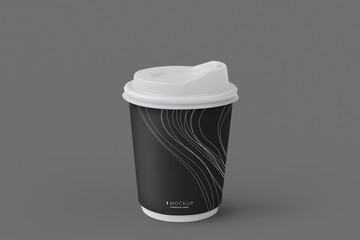 Coffee cup mockup on the table