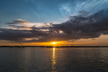 magical sunset on the big lake