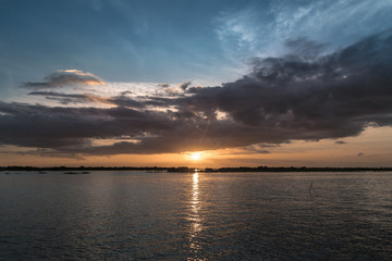 magical sunset on the big lake