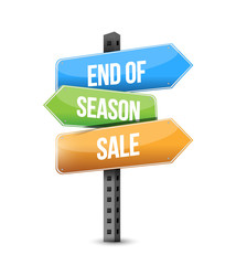 End of season sale, Street sign message concept