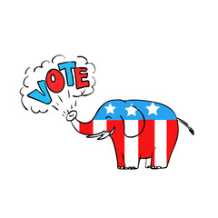 American Elephant Vote Drawing