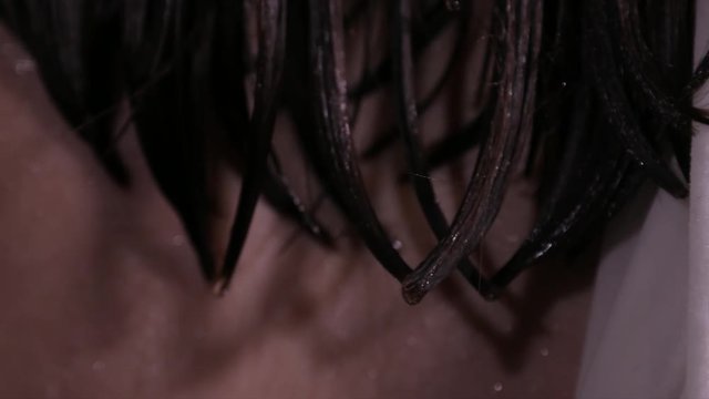 Raindrop Falling from Her Wet Hair