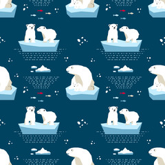 Fototapeta premium 7361258 Wzór misia polarnego