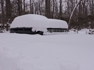 car covered with snow