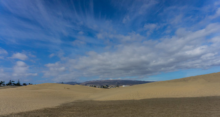 Sanddünen beim Ort von Maspalomas auf Gran Canaria