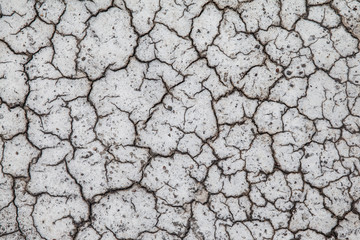cracked earth on a mud volcano