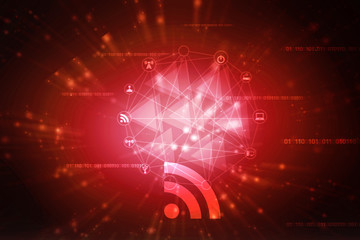 2d illustration WiFi symbol