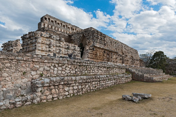 The ruins of the ancient Mayan city of Kabah, Yucatan, Mexico