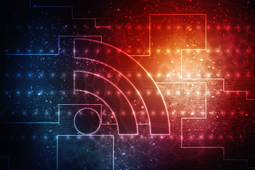 2d illustration WiFi symbol