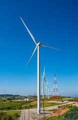 Wind farm in Khao Kho, Phetchabun Thailand.