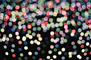 Light bokeh circular from night light for background.Abstract blur bokeh background of city night lights