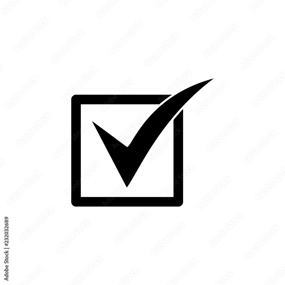 Poster check mark icon. element of problem solving. premium quality graphic design. signs and symbols colle