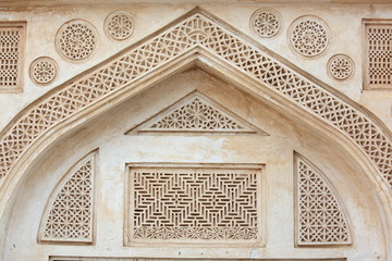 Wall decoration and design at Shaikh Isa bin Ali House in Al Muharraq Bahrain