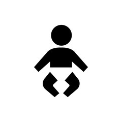 baby, nursery room icon / public information symbol