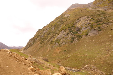 View of big hilly mountain