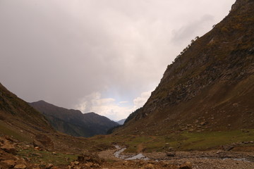 View Of Big Mountains Under Cloudy sky