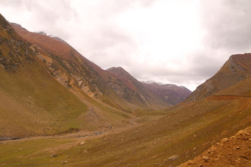 View Of Big Mountains Under Cloudy sky