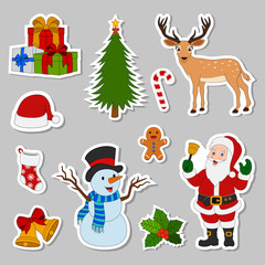 Set of accessories sticker christmas
