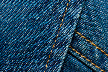 Textured blue denim texture stitched with a button-up texture