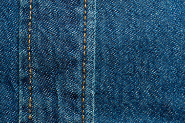Textured blue denim texture stitched with a button-up texture