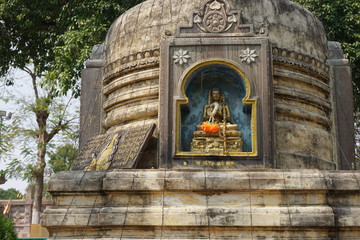  Reliefs on the walls of the Mahabodhe temple, Bodhgaya, Bihar, India