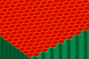 Abstract hexagonal background. 3d Vector illustration.