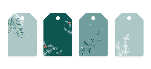 Tag for Christmas present. Set vector labels