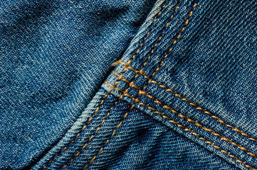 Textured blue denim texture stitched with a button-up texture