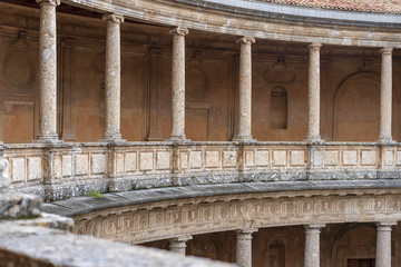 view within the palacio de carlos v, alhambra palace