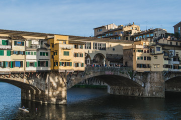 Fototapeta na wymiar Ponte Vecchio over Arno river. Florence, Italy 