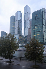 Obraz premium Business center with high skyscrapers