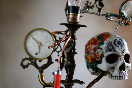 Steampunk  teschio tatoo
