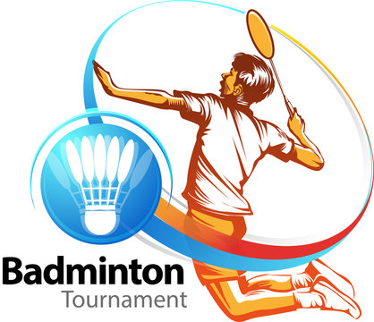 Vector illustration, badminton players in action as a symbol or icon Badminton  tournament event vector de Stock | Adobe Stock