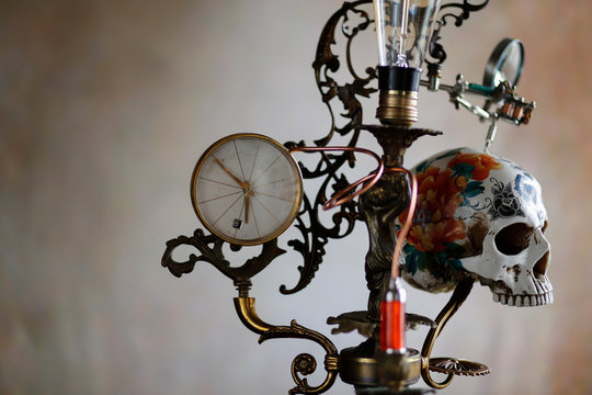 Steampunk  teschio tatoo