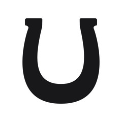 Horseshoe black symbol on the white background