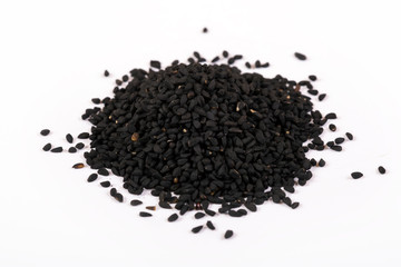 Black cumin seeds - obrazy, fototapety, plakaty